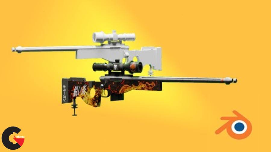 Udemy – Blender 2.8 AWP Sniper Rifle Creation and Skin In Blender