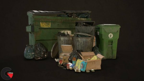 FlippedNormals – Urban Trash Pack Vol 3 – Low Poly