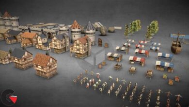 Sketchfab – Medieval City Low Poly PBR Pack