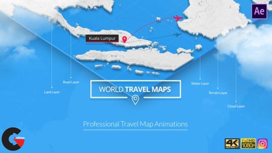 Videohive – World Travel Maps 