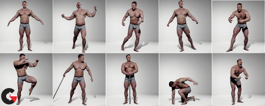 Anatomy 360 - Male Hero Pose Pack