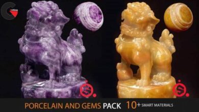 ArtStation Marketplace – Porcelain and Gems Pack 10+ Smart Materials