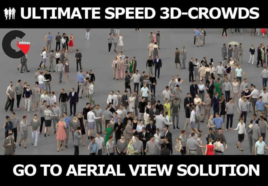 CGTrader – 3D PEOPLE CROWDS – ULTIMATE SPEED SOLUTION Low-poly 3D models