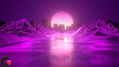 Create a Retro Style Sunset Loop in Cinema 4D with Redshift