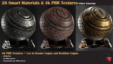 Cubebrush - 26 Smart Materials 4K PBR Textures Video Tutorial