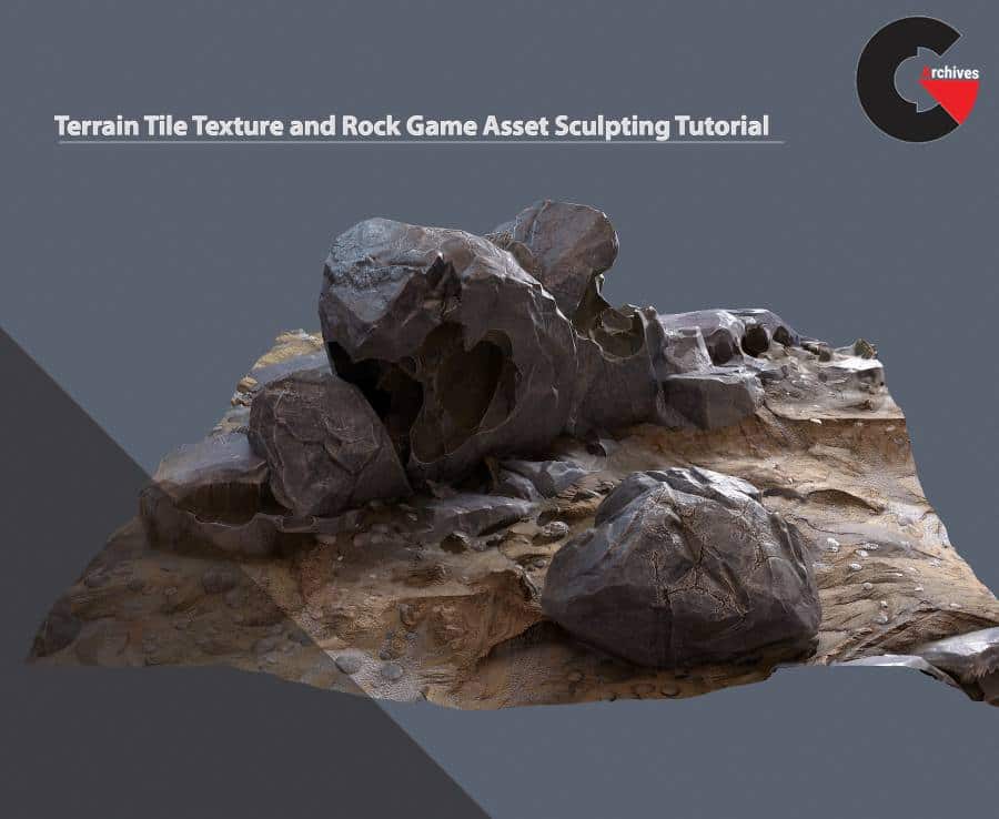 Terrain Tile Texture and Rock Game Asset Sculpting Tutorial
