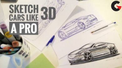 How to Sketch, Draw, Design Cars Like a Pro in 3D (Pen & Paper Edition)