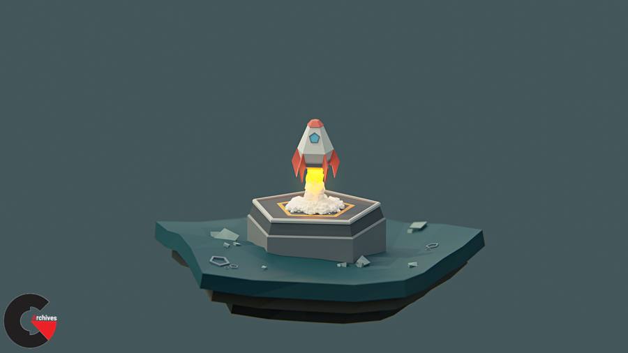 Build and Animate a Low Poly Rocket in Blender 2.8 for Beginners