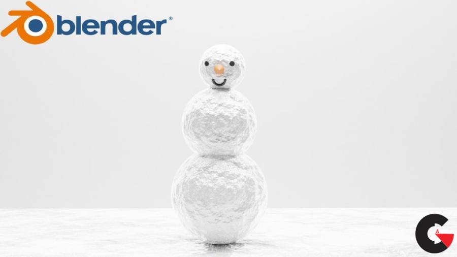 Learn to make 3d character in blender (snowman)