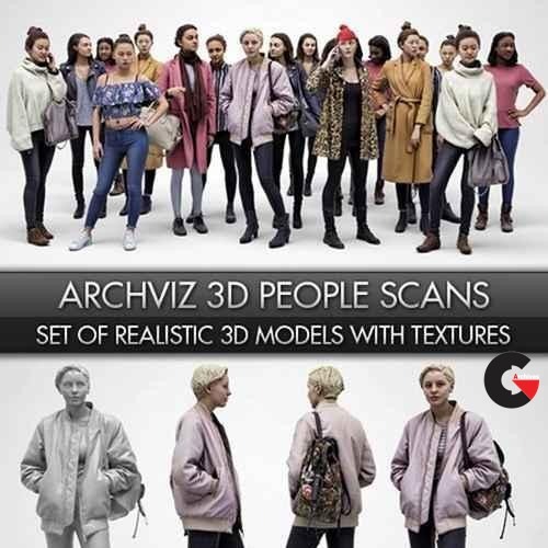 Archviz People Scanned 3D Models