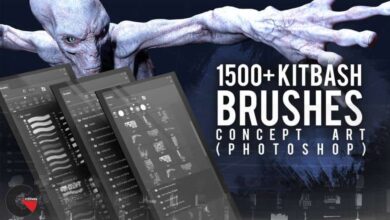ArtStation – 1500+ Kitbash Brushes for Concept art for Photoshop