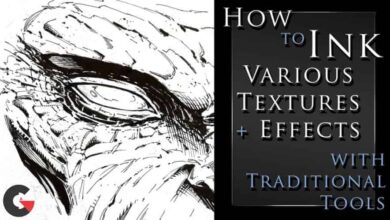 How to Ink Various Textures and Effects with Traditional Tools