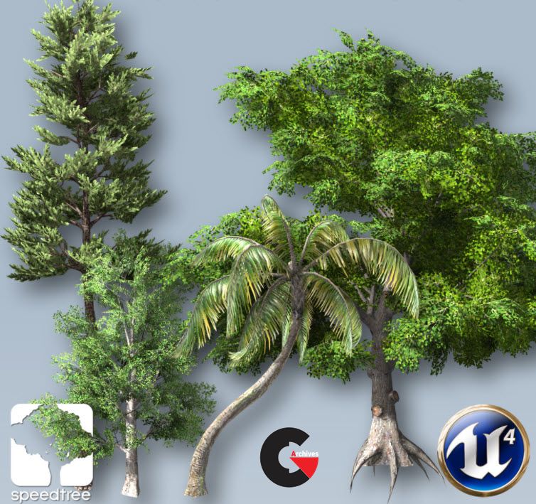  SpeedTree collection for Unreal engine 4