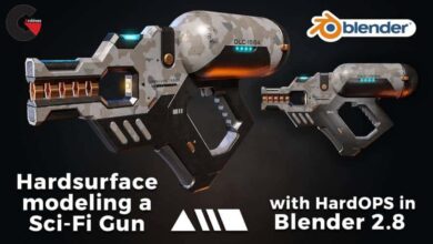 Hardsurface modeling a Sci-Fi Gun with HardOPS in Blender 2.8