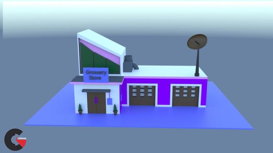 Cinema 4D Creating Grocery Store for Beginner (2020)