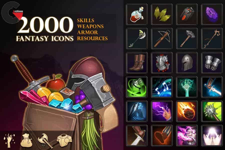 Asset Store - 2000 Fantasy Icons 