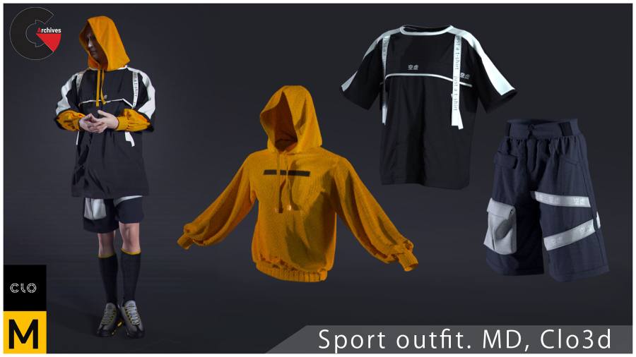 ArtStation Marketplace – Sport outfit. Clo3d, Marvelous Designer projects