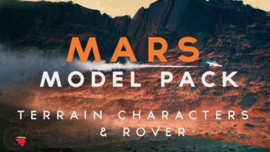 ArtStation – Mars - Model Pack - 8k 32Bit Terrain + 7 Posed Characters + Rover