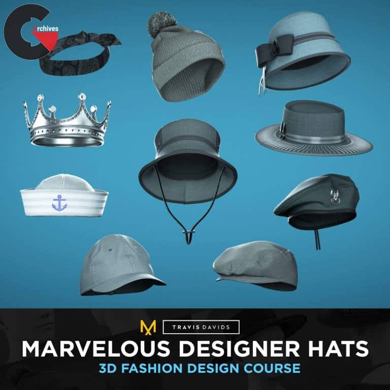 ArtStation – Marvelous Designer Hats – 3D Fashion Design Course