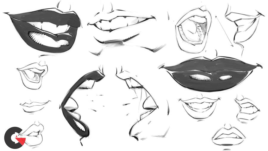 Skillshare - How to Draw Comic Style Mouths - Step by Step