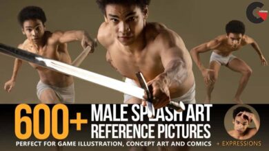 ArtStation Marketplace – 600+ Male Splash Art Pose Reference Pictures