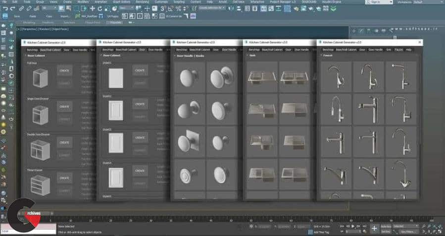 Kitchen Cabinet Generator for 3ds Max