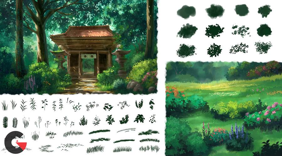 ArtStation – Ghibli Inspired Brushes for Photoshop and Procreate