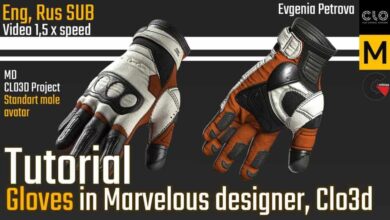 ArtStation – Gloves Tutorial. Marvelous Designer, Clo3d