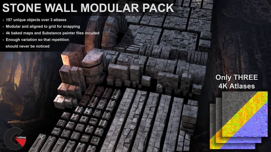 ArtStation – Stone Wall Modular Pack
