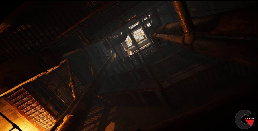 Unreal Engine - Abandoned Industrial Stairwell