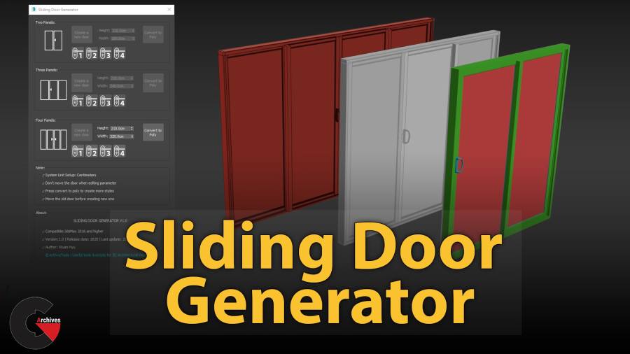 Sliding Door Generator for 3ds Max