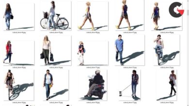 2D Cutout People with shadows – 288 Photoshop files