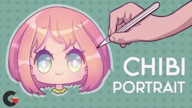 Draw a Cute Cartoon Chibi Character Portrait Procreate