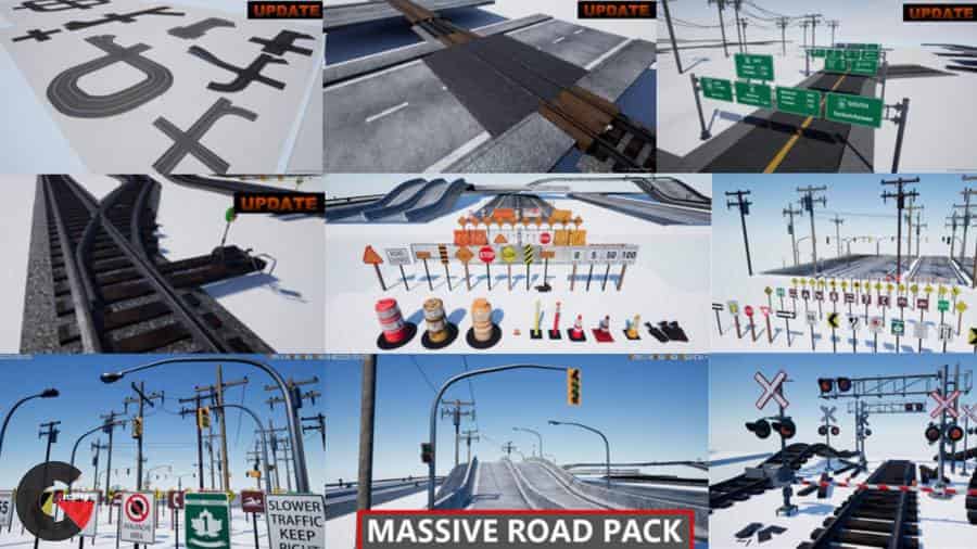 Unreal Engine - Massive Roads Pack 