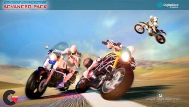 Unreal Engine - Ridable MotorBikes Multiplayer Advanced Pack - 3 Bikes - damage & animations