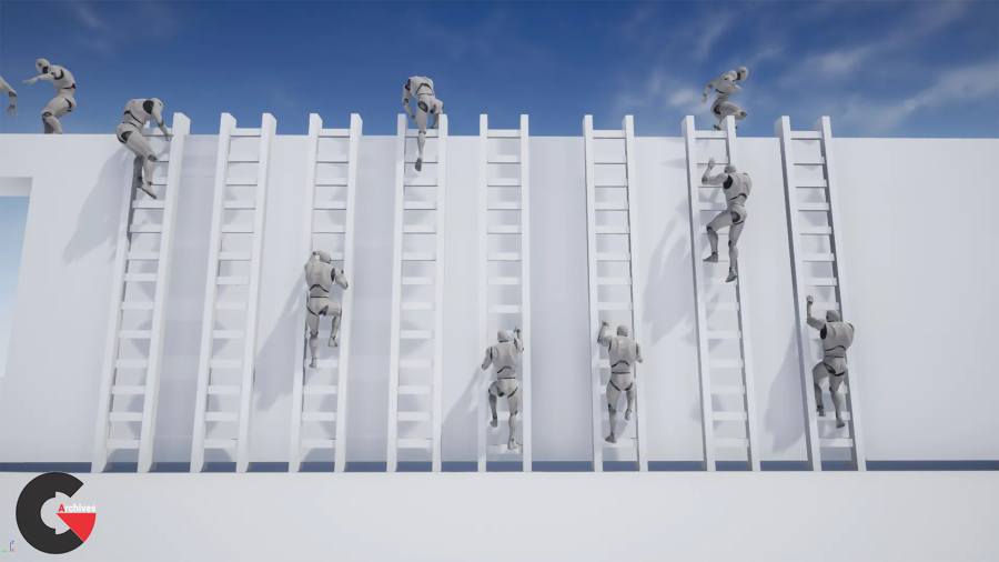 Unreal Engine - Ladders and Ledges Animset 