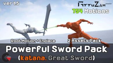 Unreal Engine - Two types Powerful Sword Pack