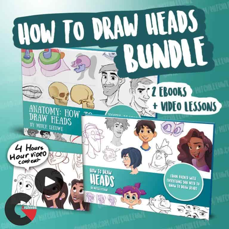 Gumroad - How to draw heads - ebook & video by Mitch Leeuwe