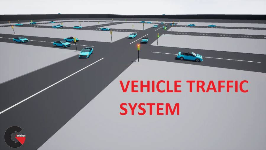 Unreal Engine - Vehicle Traffic System 