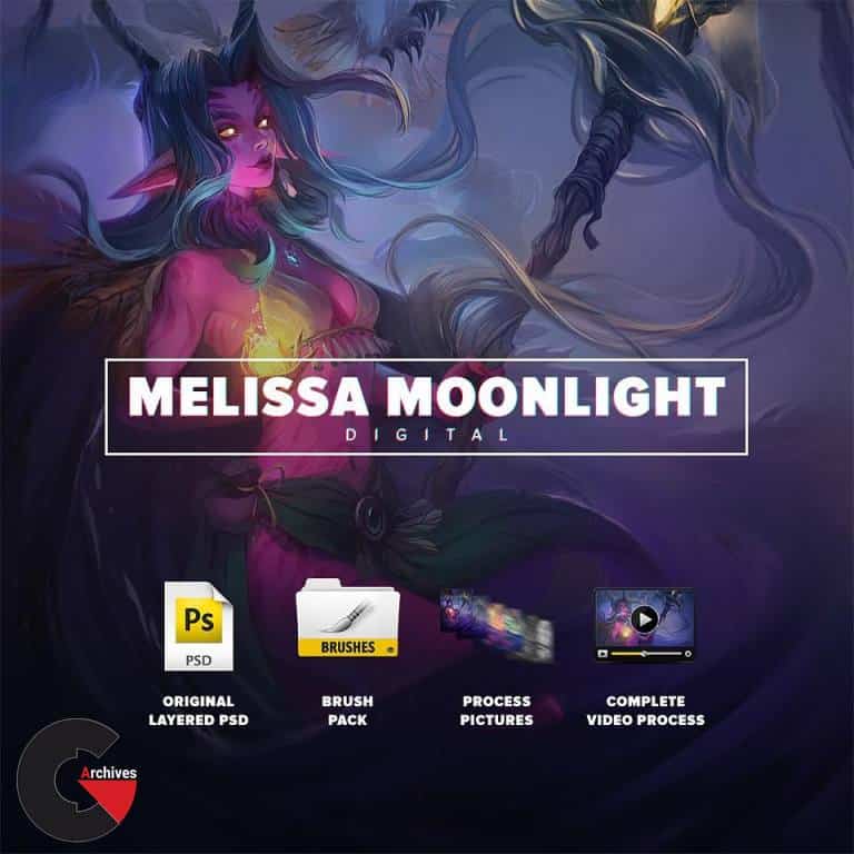 Gumroad - Dzikawa - Melissa Moonlight «In the Shadows» Digital Package