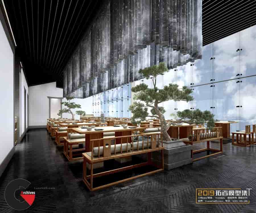 Interior Restaurants 3D-Scenes Collection