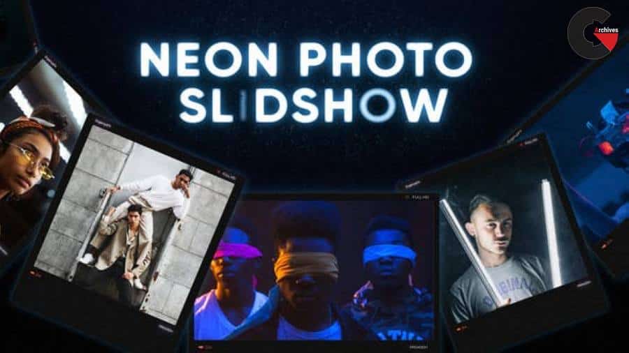 Videohive - Neon Photo Slideshow 34155096