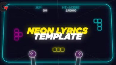 Videohive - Neon Lyrics Template and Elements