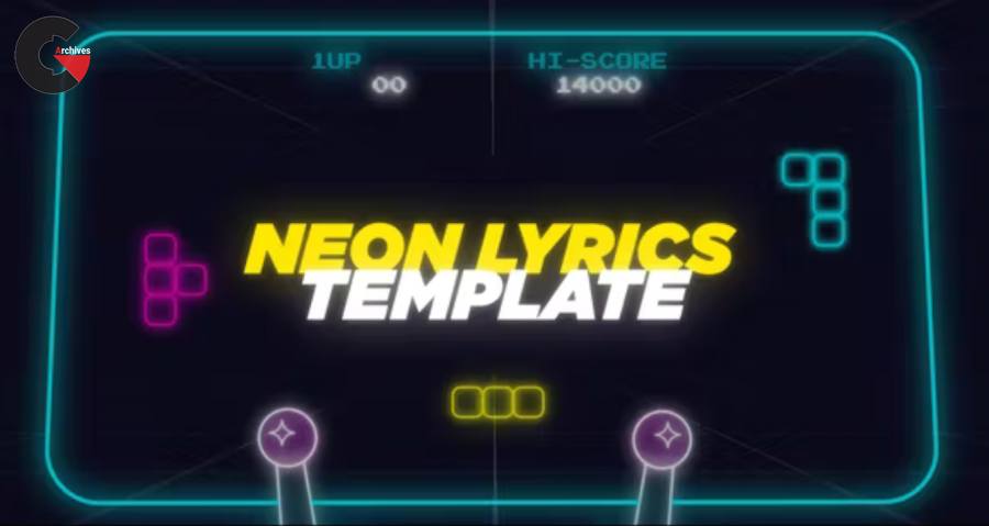 Videohive - Neon Lyrics Template and Elements 