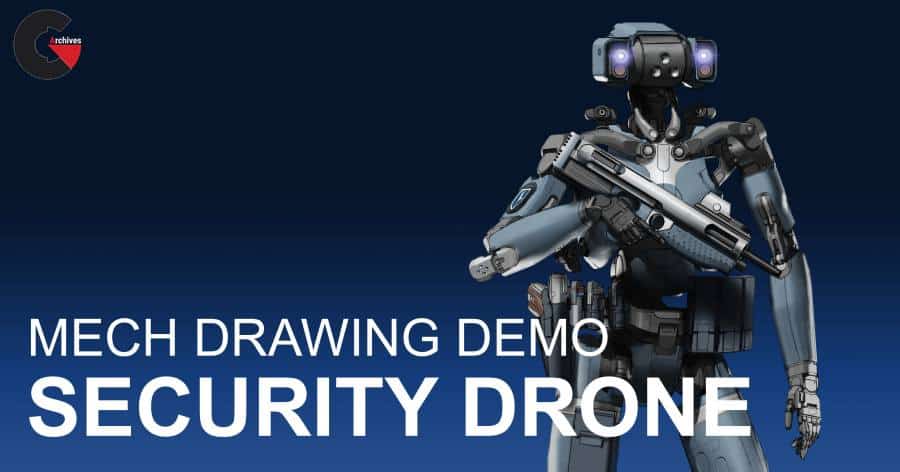 Gumroad – Mech Drawing Demo Security Drone – David Heidhoff