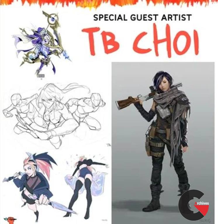 Patreon – TB Choi Drawing Characters in Perspective – Ross Draws Bootcamp