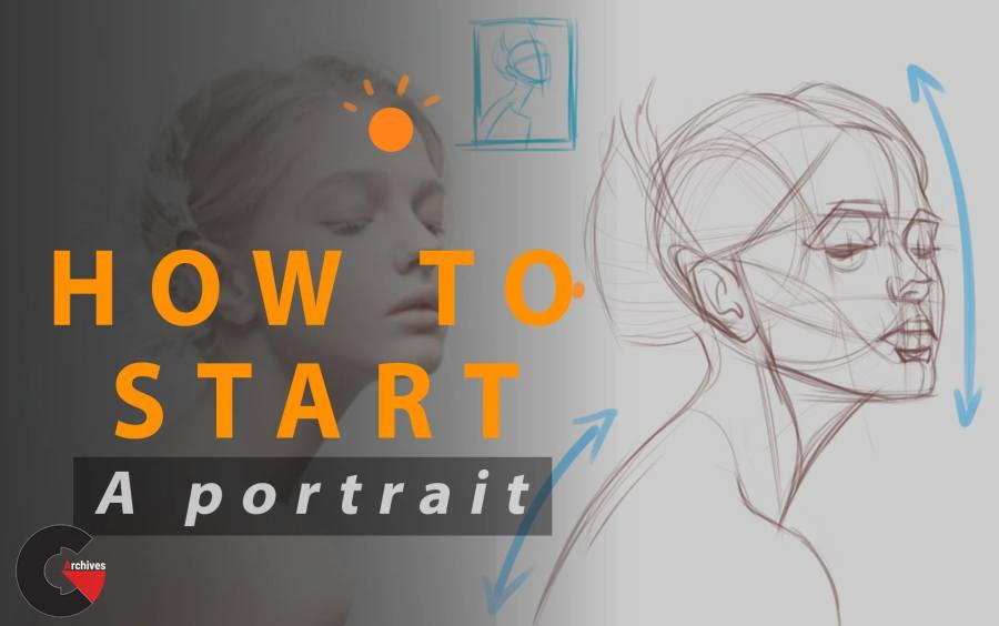 Skillshare - How to Start a Portrait Drawing Basic Analysis of the Head