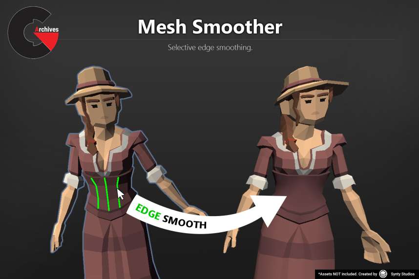 Asset Store – Mesh Smoother – Mesh Edge Normal Editor, Mesh Modifier