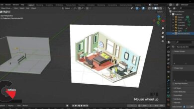 Designing a Low Poly Bedroom and Bathroom in Blender