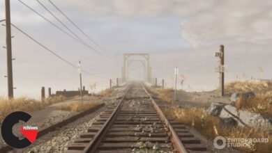 Unreal Engine - Coastal Wetland & Railroad Bridge